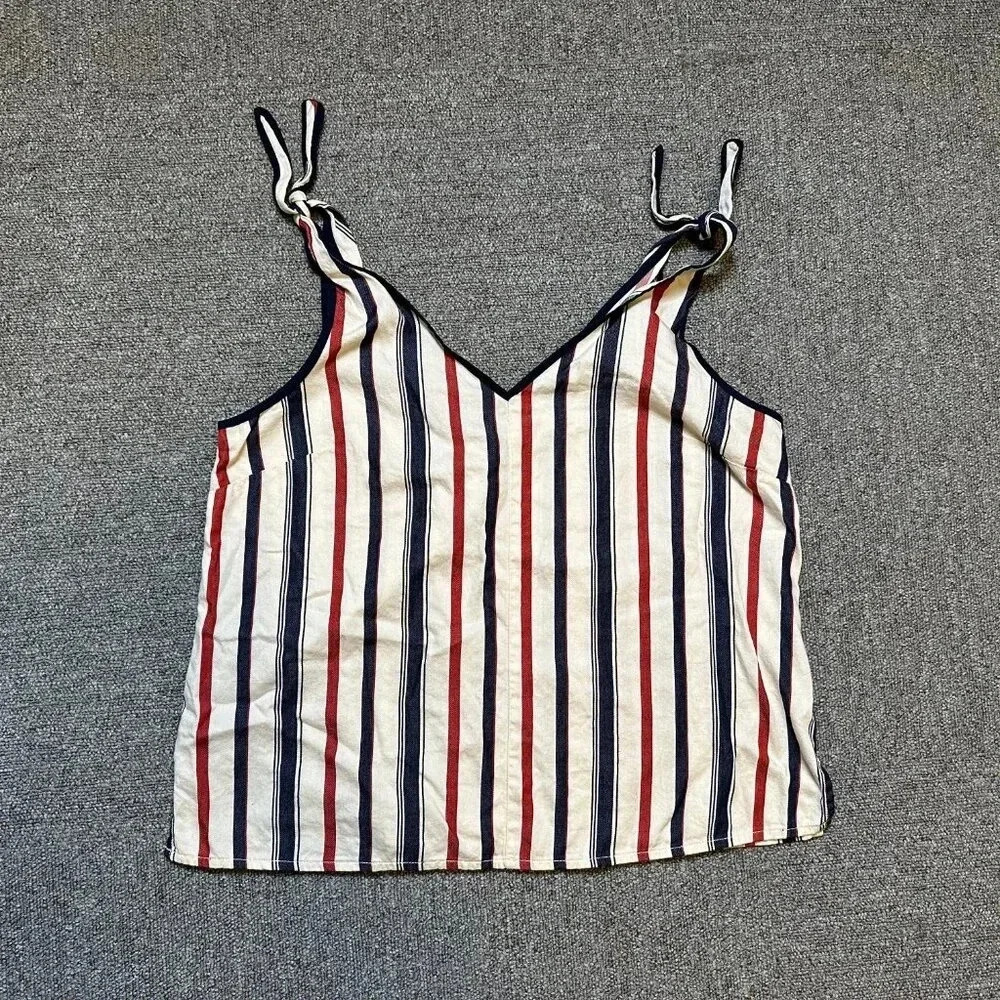 Madewell Tie-Strap Top in Ace Stripe Medium 100% Cotton